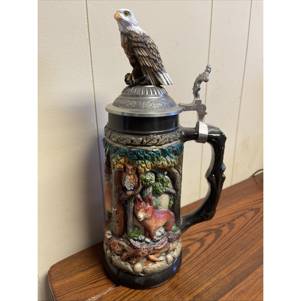 Zöller & Born Handpainted Limited Edition German Stein Breweriana Wildlife #'d